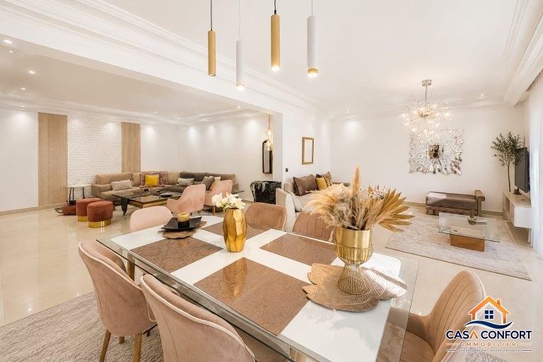 location appartement 3 chambres meublé de 200 m² – CIL, Casablanca