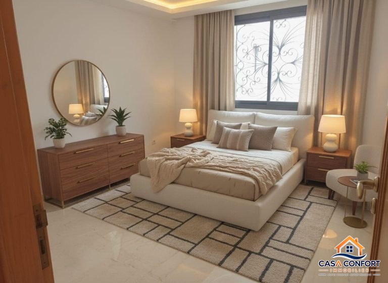Appartement de très haut standing de 3 chambres à louer vide– Racine, Casablanca
