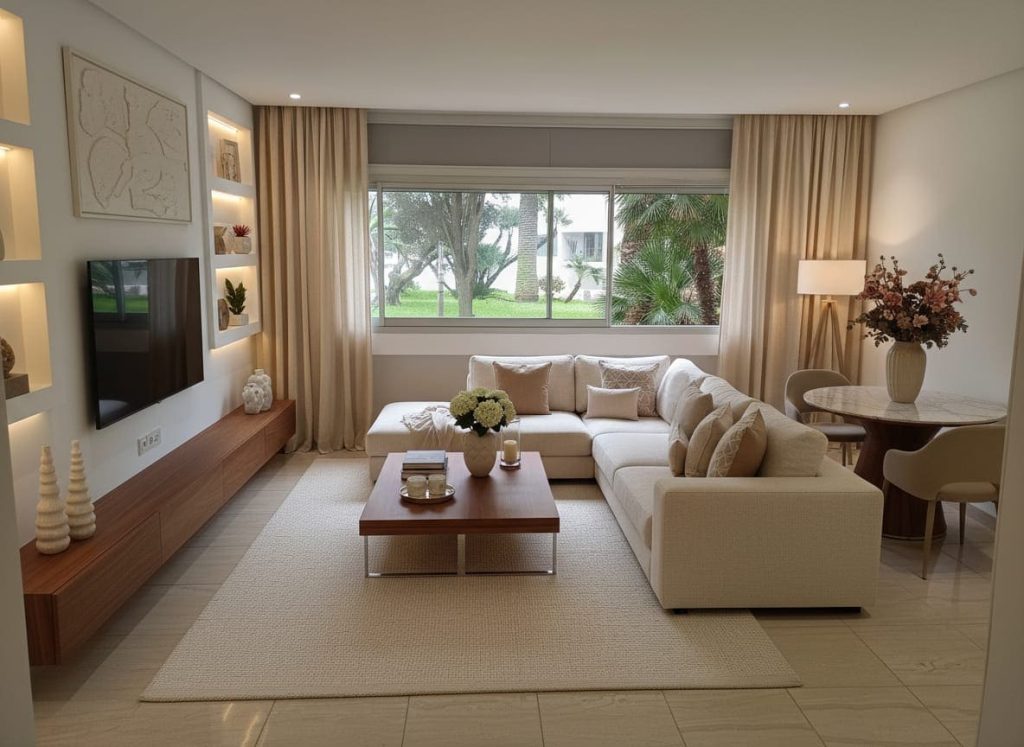 Appartement vide de standing à louer à Gauthier – Location longue durée à Casablanca