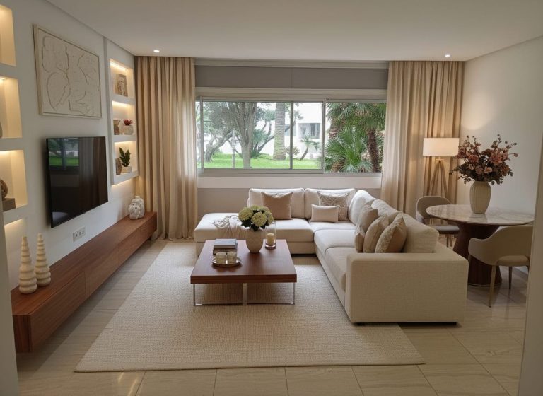 Appartement vide de standing à louer à Gauthier – Location longue durée à Casablanca