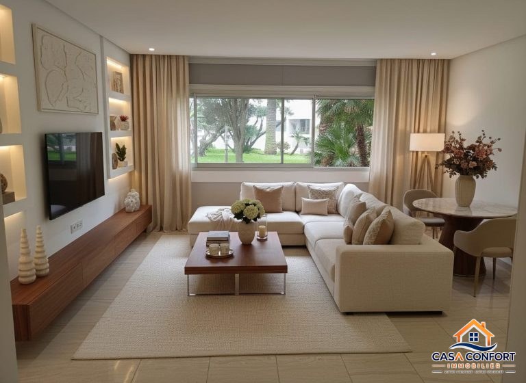 Appartement vide de standing à louer à Gauthier – Location longue durée à Casablanca