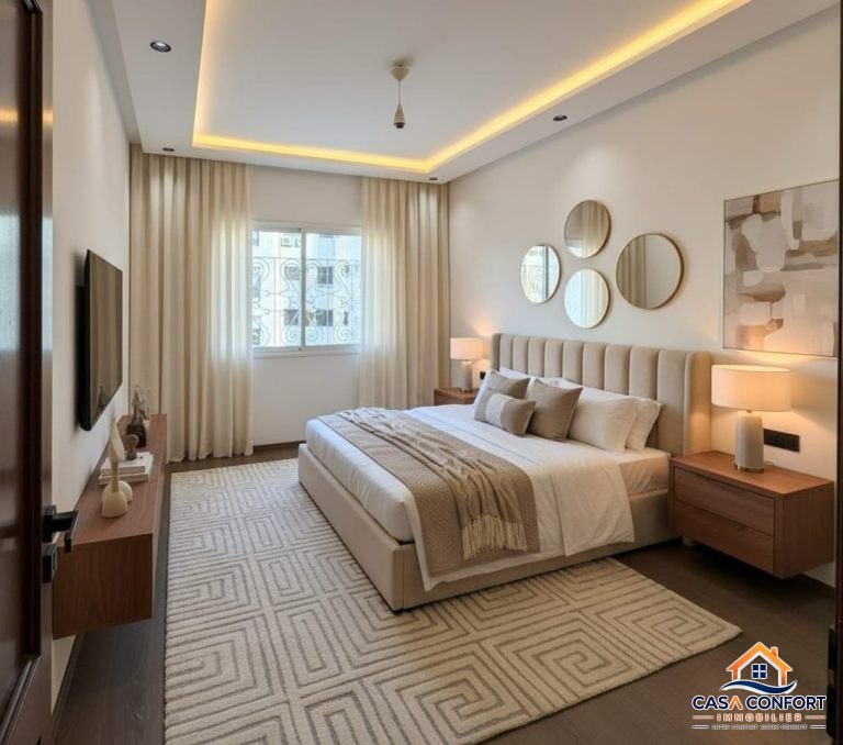 Location appartement 3 chambres vide de 130 m² Racine à Casablanca