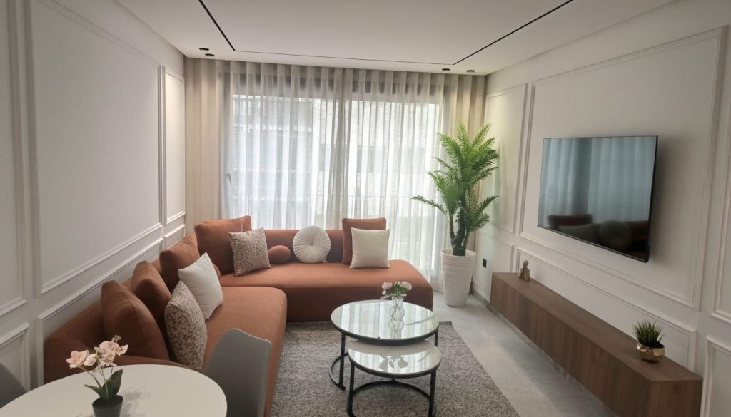 Studio neuf premium de 46 m² à louer meublé – Les Hôpitaux, Casablanca