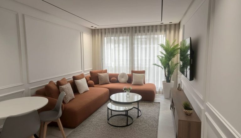 Studio neuf premium de 46 m² à louer meublé – Les Hôpitaux, Casablanca