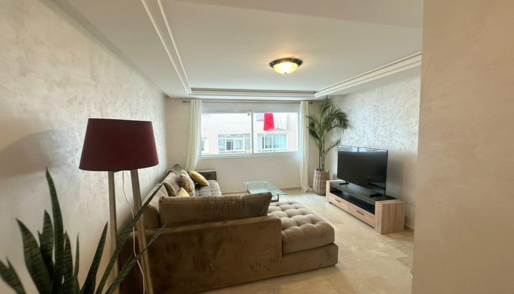Appartement meublé de standing à louer aux Princesses – 100 m² de confort à Casablanca