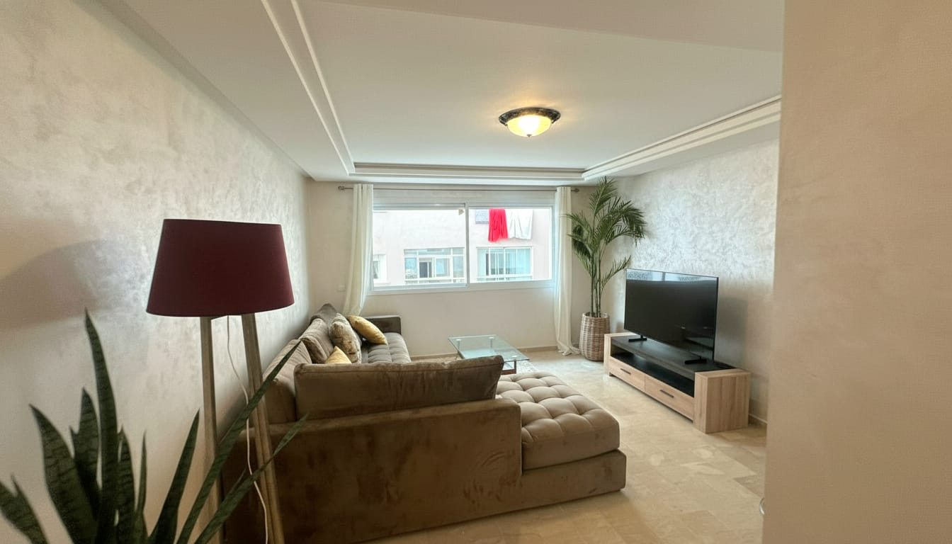 Lire la suite à propos de l’article Appartement meublé de standing à louer aux Princesses – 100 m² de confort à Casablanca
