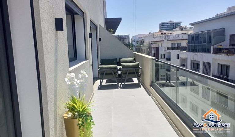 Appartement a louer meublé neuf de 85 m² avec terrasse à Ferme Bretonne, Casablanca