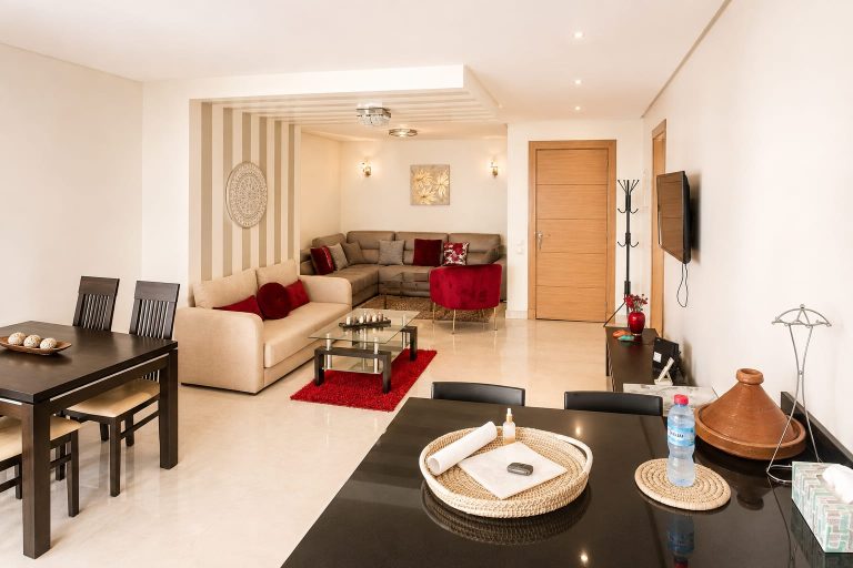 Appartement 2 chambres meublé de 78 m² à louer longue durée à Palmier Casablanca