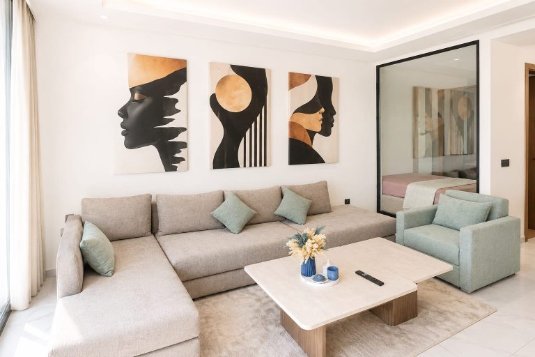 Location Studio neuf haut standing de 50 m² meublé – Maârif Extension, Casablanca