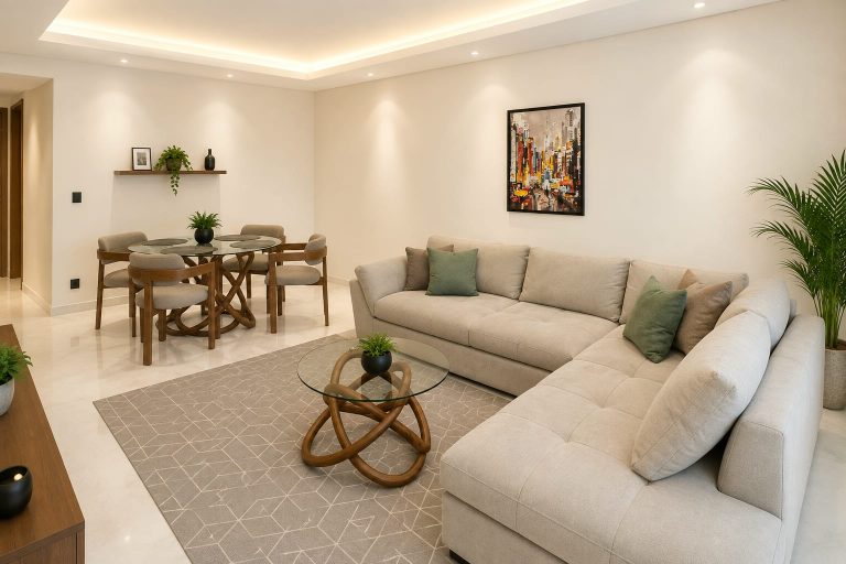 Location appartement 2 chambres meublé de 91 m² – Casablanca Finance City CFC