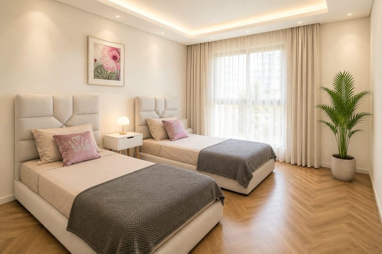 Location appartement 2 chambres meublé de 91 m² – Casablanca Finance City CFC