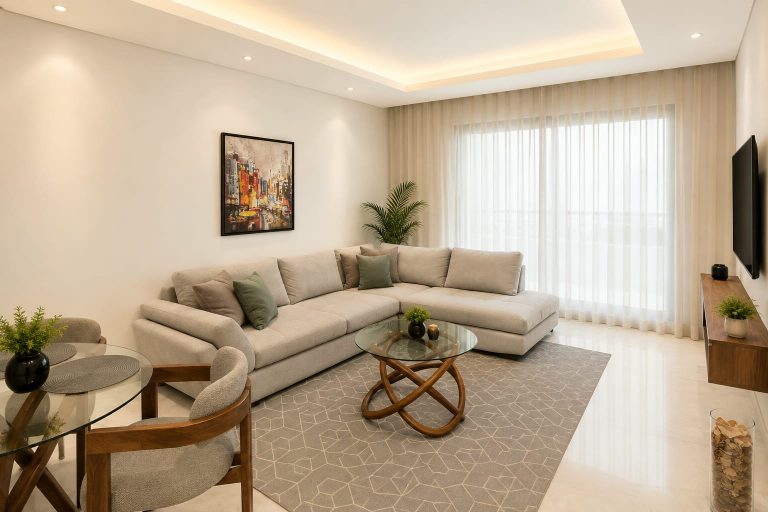 Location appartement 2 chambres meublé de 91 m² – Casablanca Finance City CFC