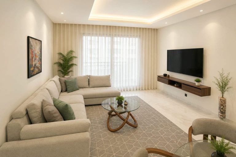 Location appartement 2 chambres meublé de 91 m² – Casablanca Finance City CFC