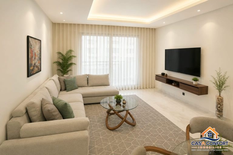 Location appartement 2 chambres meublé de 91 m² – Casablanca Finance City CFC