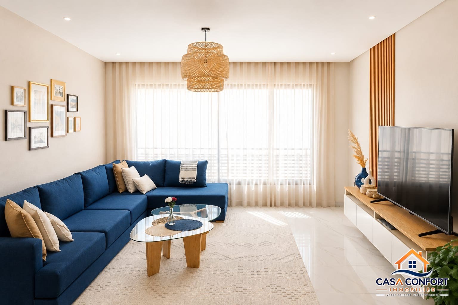 Lire la suite à propos de l’article Location longue durée Studio les Princesses neuf haut standing meublé de 56 m² – Casablanca