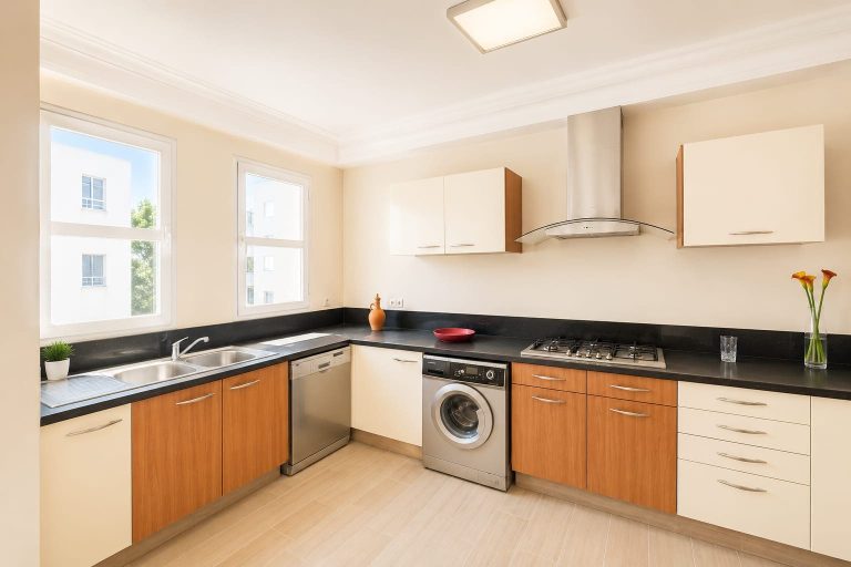 Charmant appartement 2 chambres à louer non meublé au Triangle d’Or, Casablanca