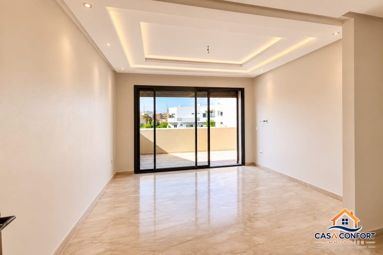 Location appartement 2 chambres vide de 80 m² avec terrasse à Ferme Bretonne – Casablanca