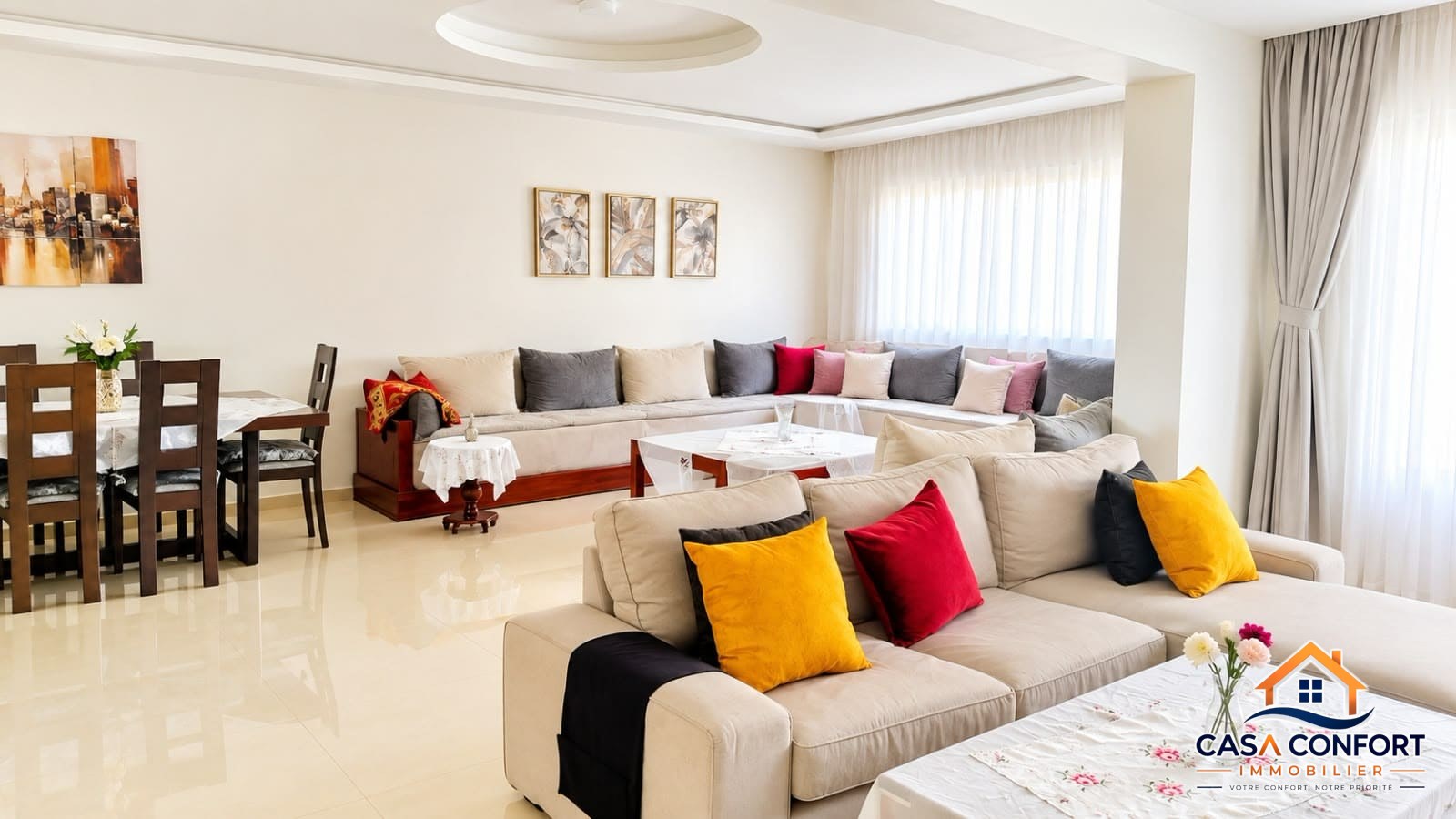 Lire la suite à propos de l’article Location appartement 3 chambres de 143 m² meublé ou vide – Bd Anfa, Casablanca