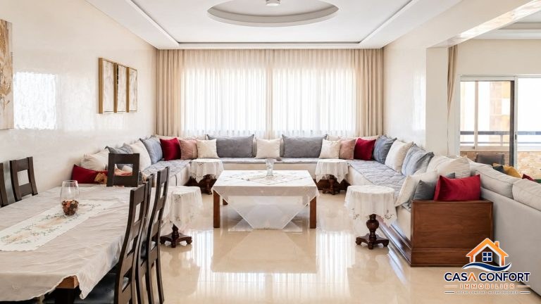 Location appartement 3 chambres de 143 m² meublé ou vide – Bd Anfa, Casablanca