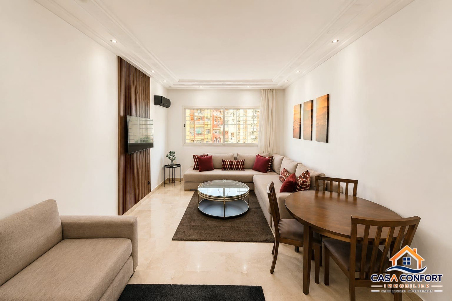 Lire la suite à propos de l’article Location appartement 2 chambres de 84 m² à Bourgogne Ouest, Casablanca
