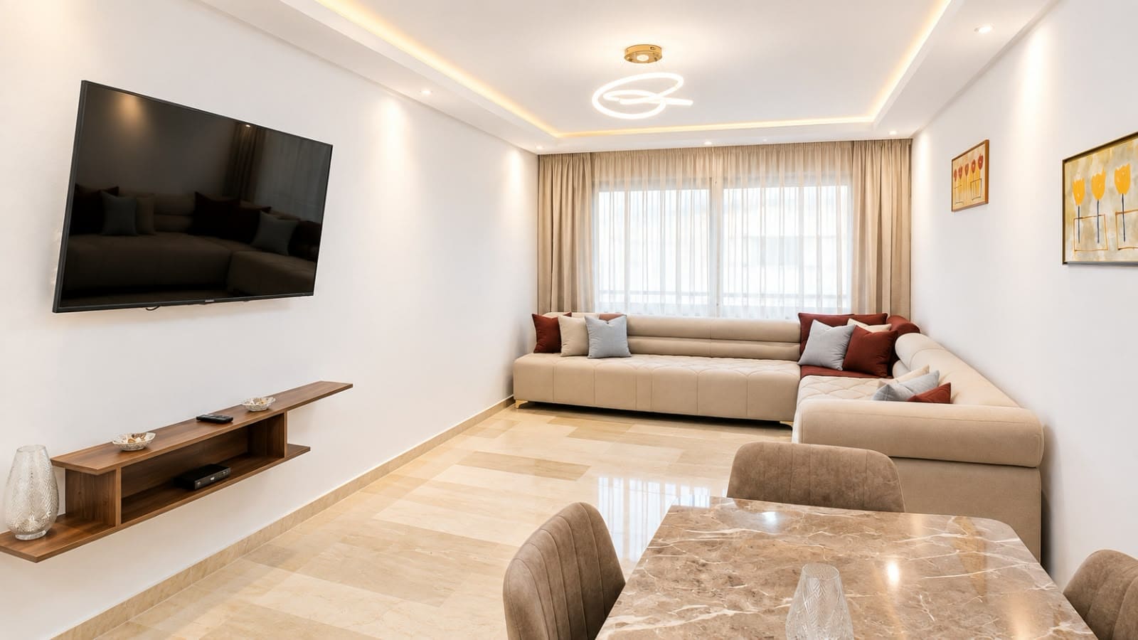 Read more about the article Location Appartement 3 chambres neuf meublé de 80 m² à Oulfa – Casablanca