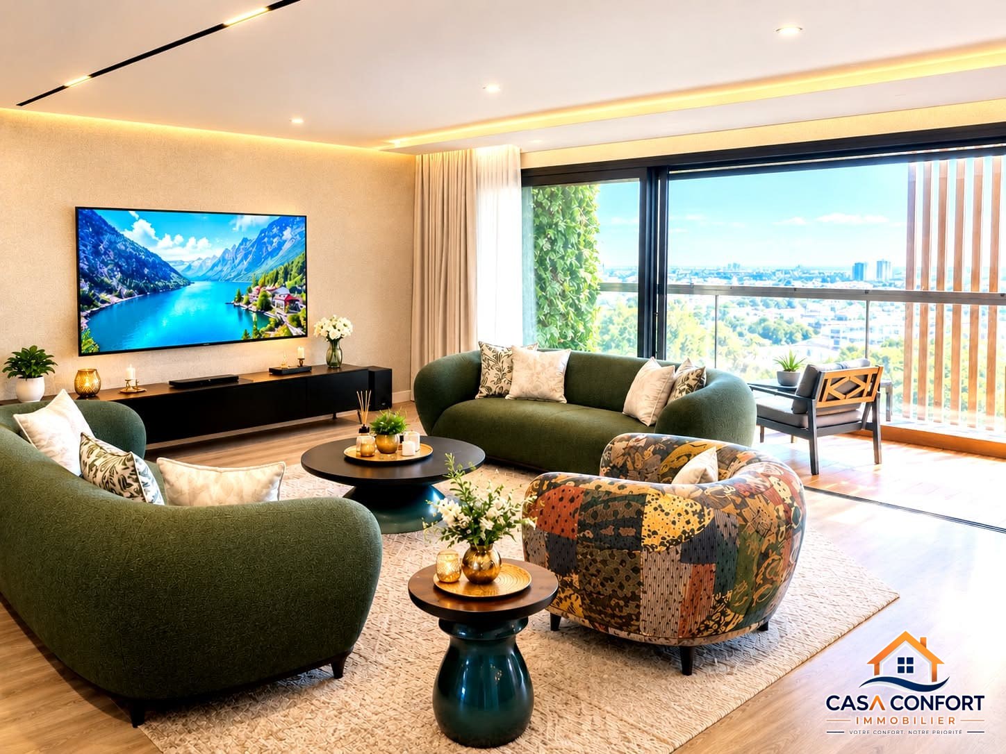 Lire la suite à propos de l’article Location appartement premium 2 chambres meublé de 116 m² à Casablanca Finance City