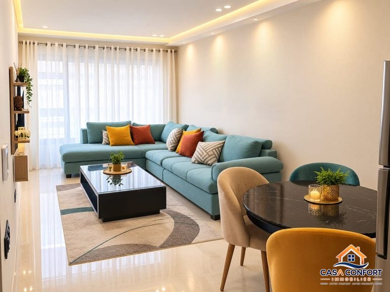 Location longue durée Studio haut standing neuf de 45 m² à Oasis – Casablanca