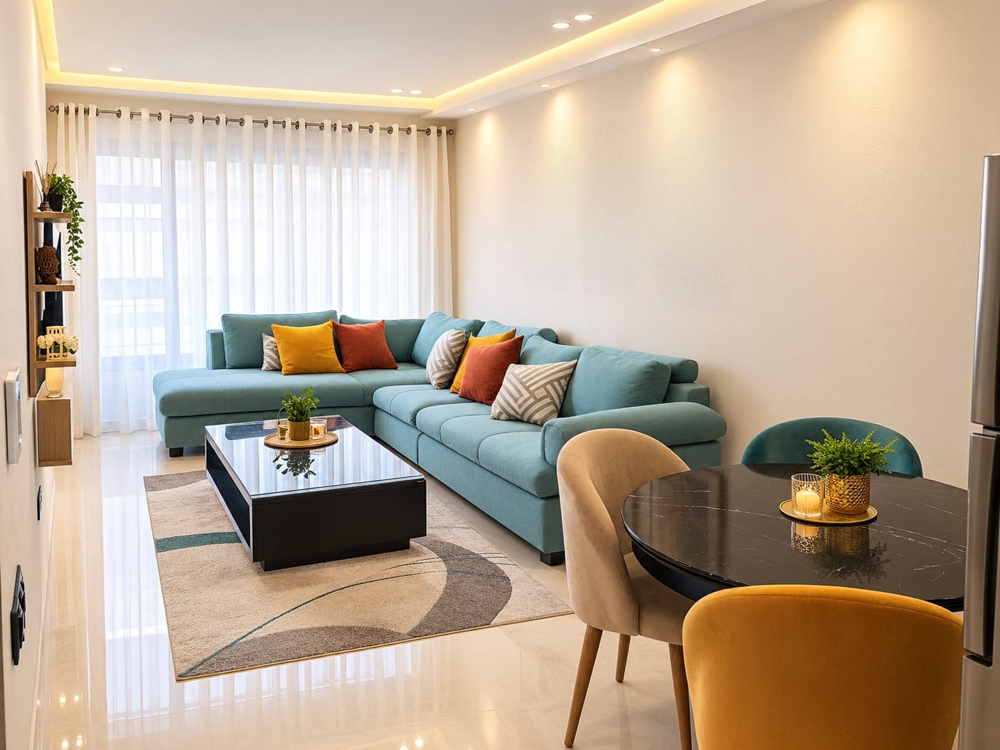 Read more about the article Location longue durée Studio haut standing neuf de 45 m² à Oasis – Casablanca