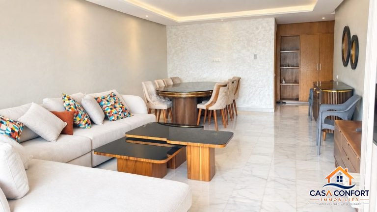 Location longue durée appartement 2 chambres meublé de 114 m² à Casablanca Finance City