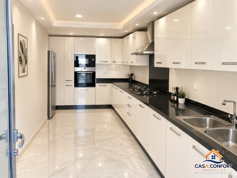Location longue durée appartement 2 chambres meublé de 114 m² à Casablanca Finance City