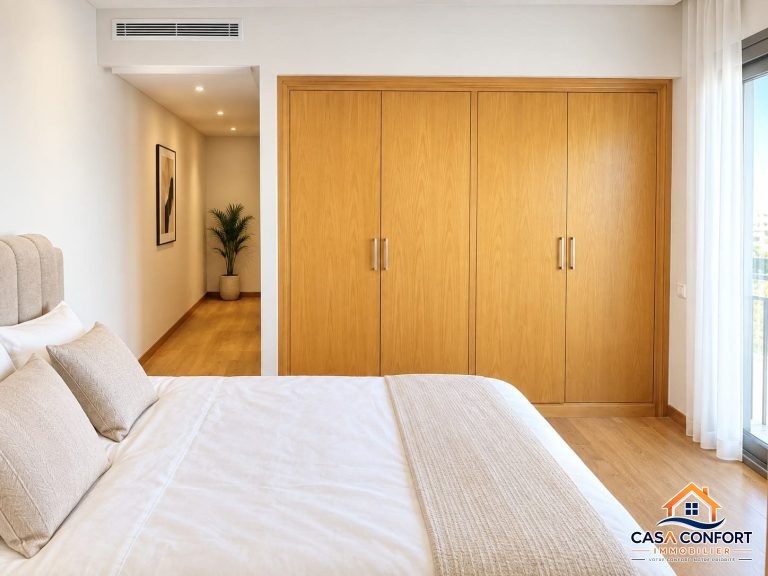 Location longue durée appartement 2 chambres meublé de 114 m² à Casablanca Finance City