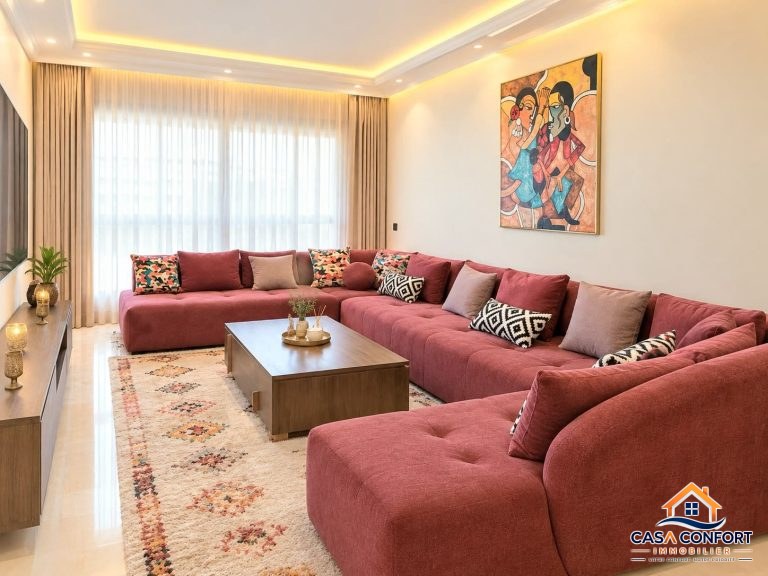 Location longue durée Studio neuf meublé de 59 m² à Palmier, Casablanca